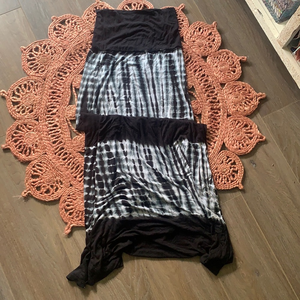 Tie Dye Boho Maxi Skirt